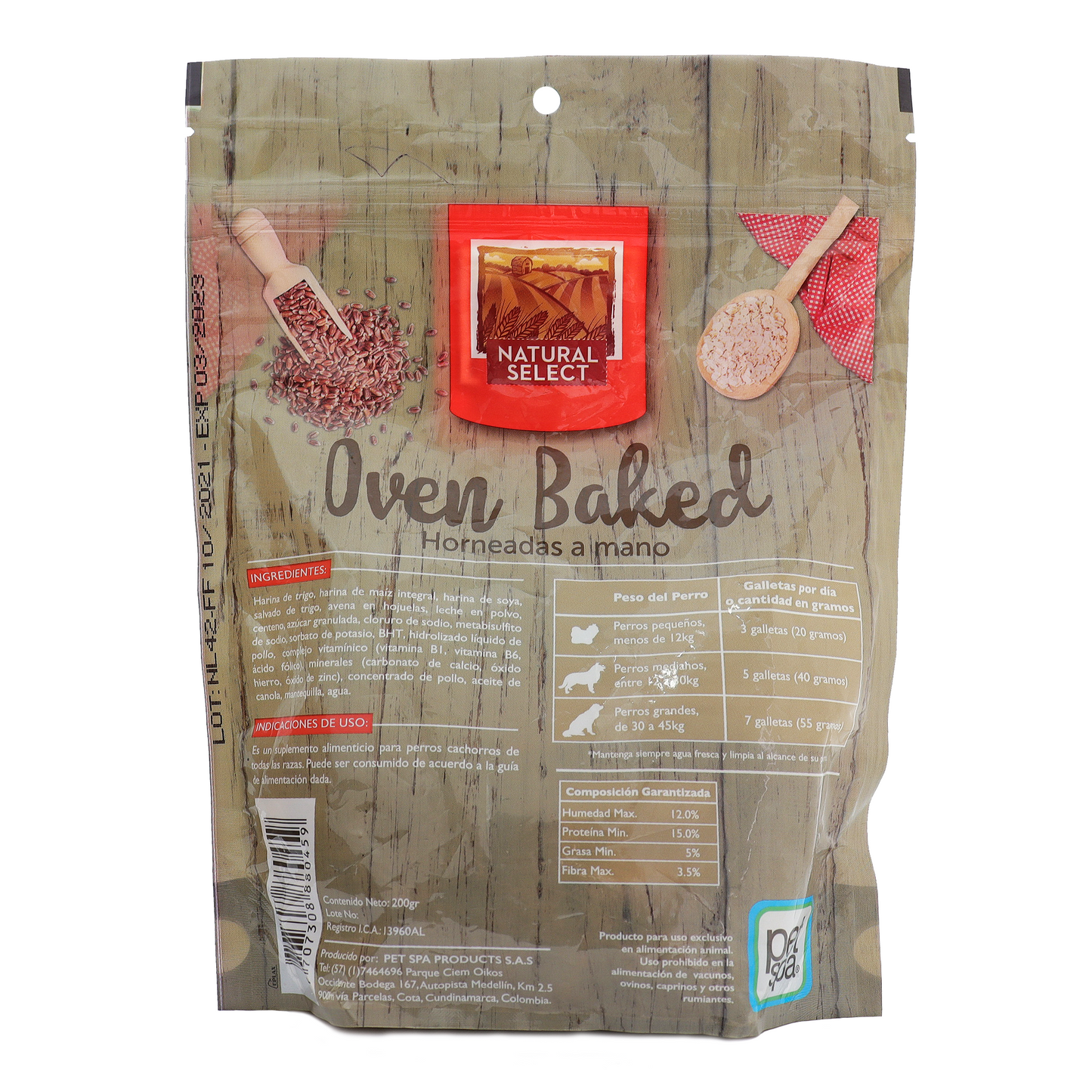 Galletas horneadas a mano para perros Puppy Leche