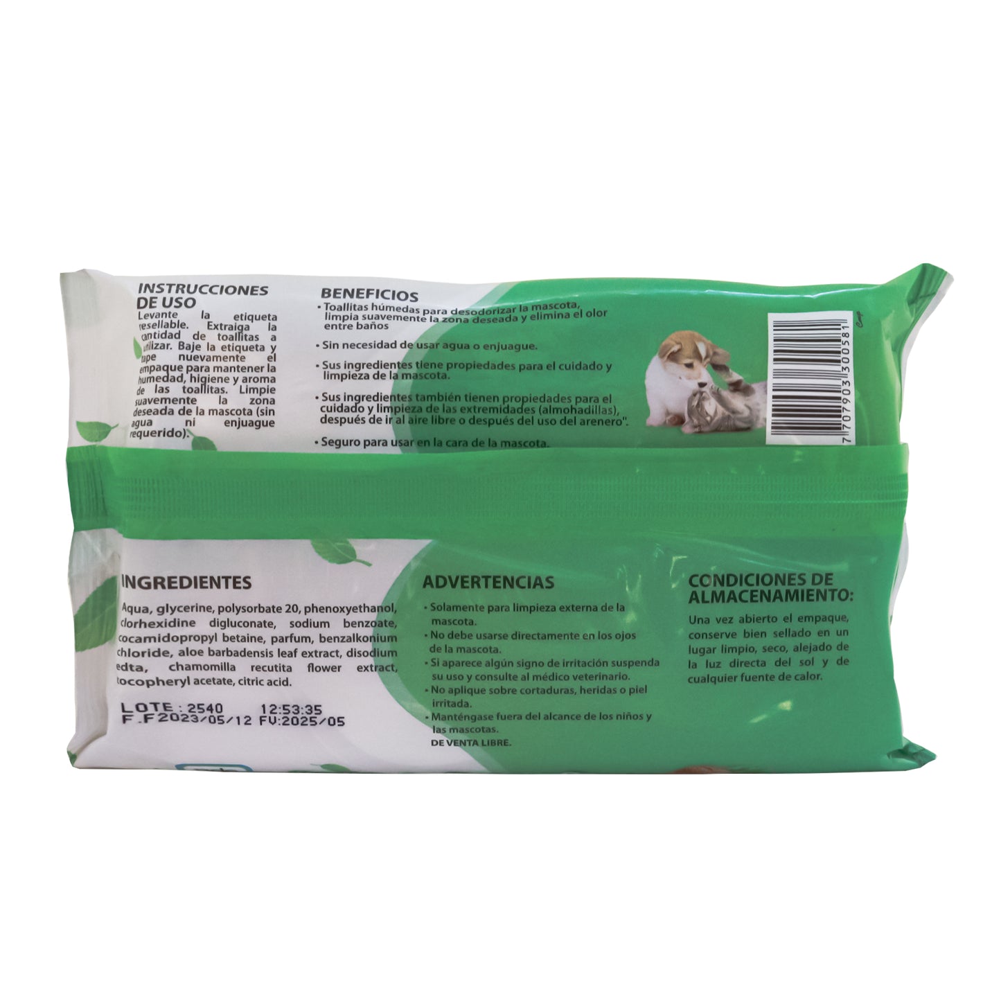 Toallitas Humedas para Mascotas